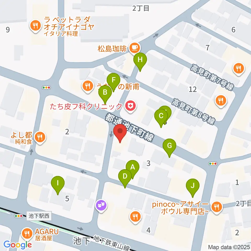 池下ストレガ周辺の駐車場・コインパーキング一覧地図