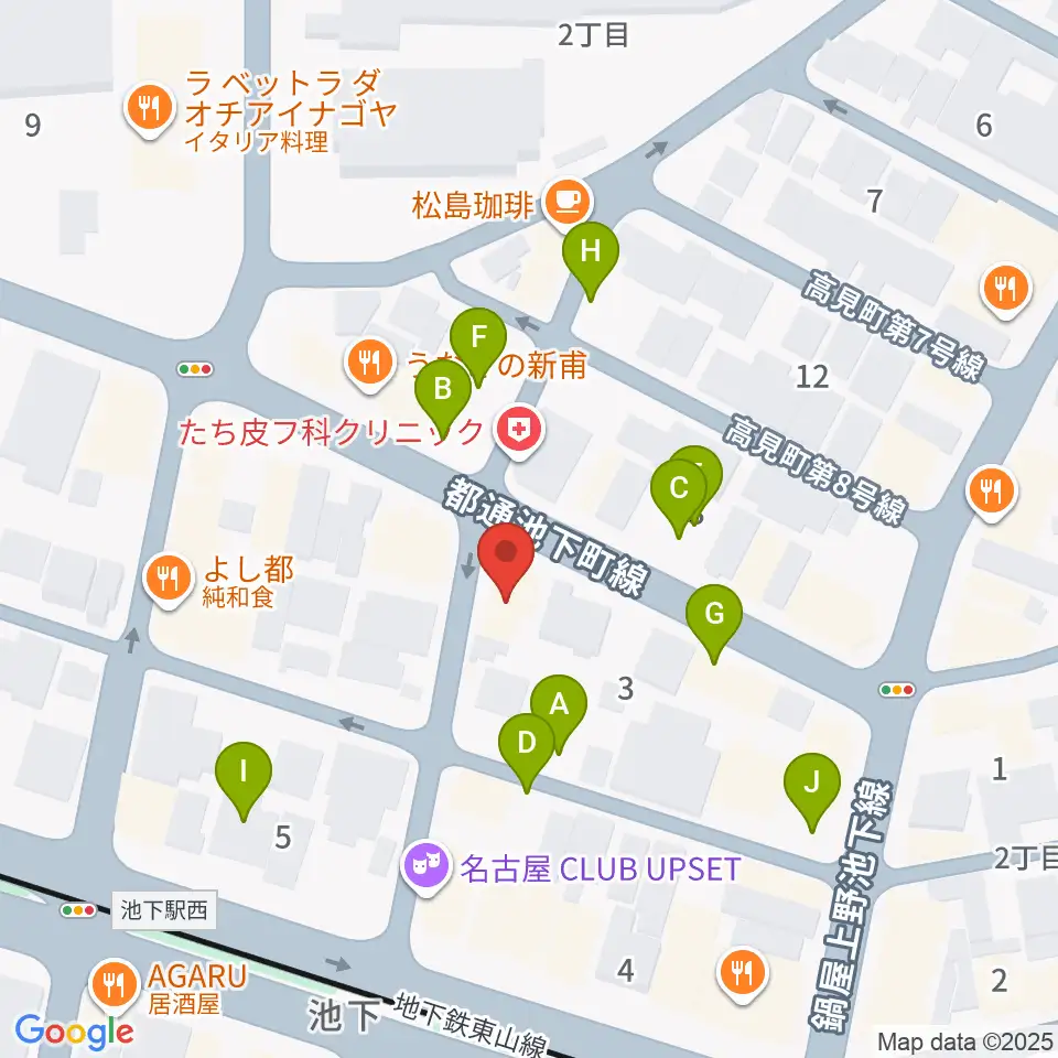 池下ストレガ周辺の駐車場・コインパーキング一覧地図