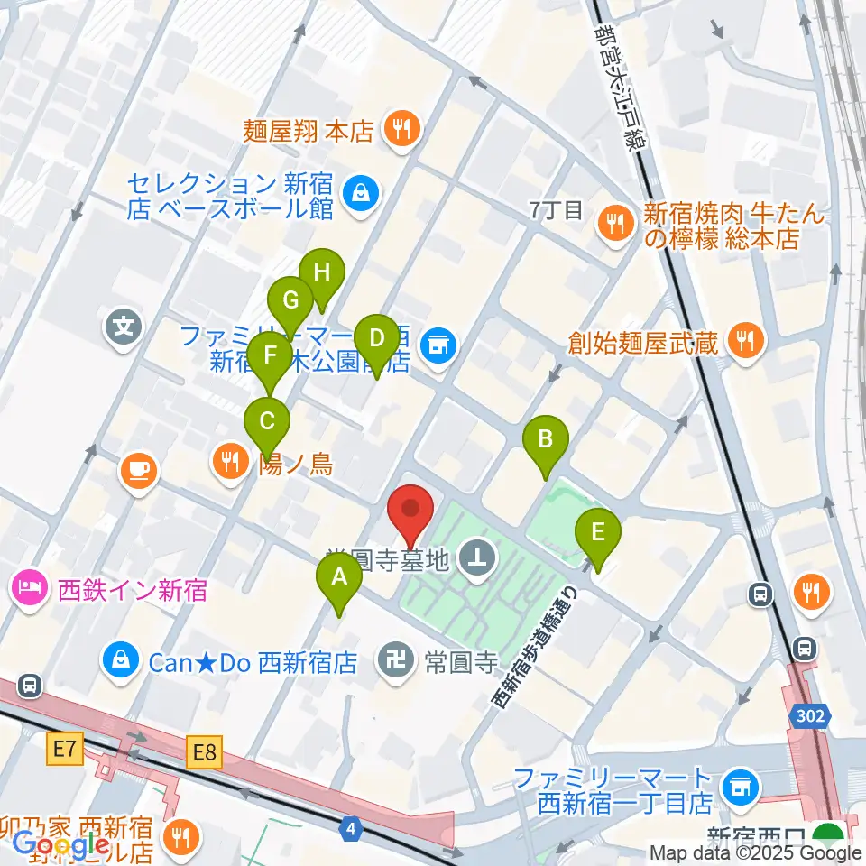 ダブストアレコードマート周辺の駐車場・コインパーキング一覧地図