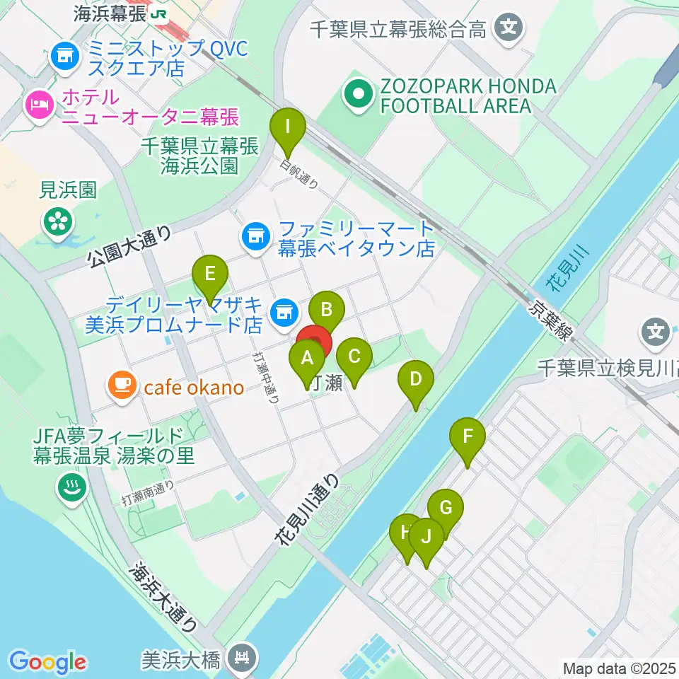 幕張ベイタウン・コア 打瀬公民館周辺の駐車場・コインパーキング一覧地図