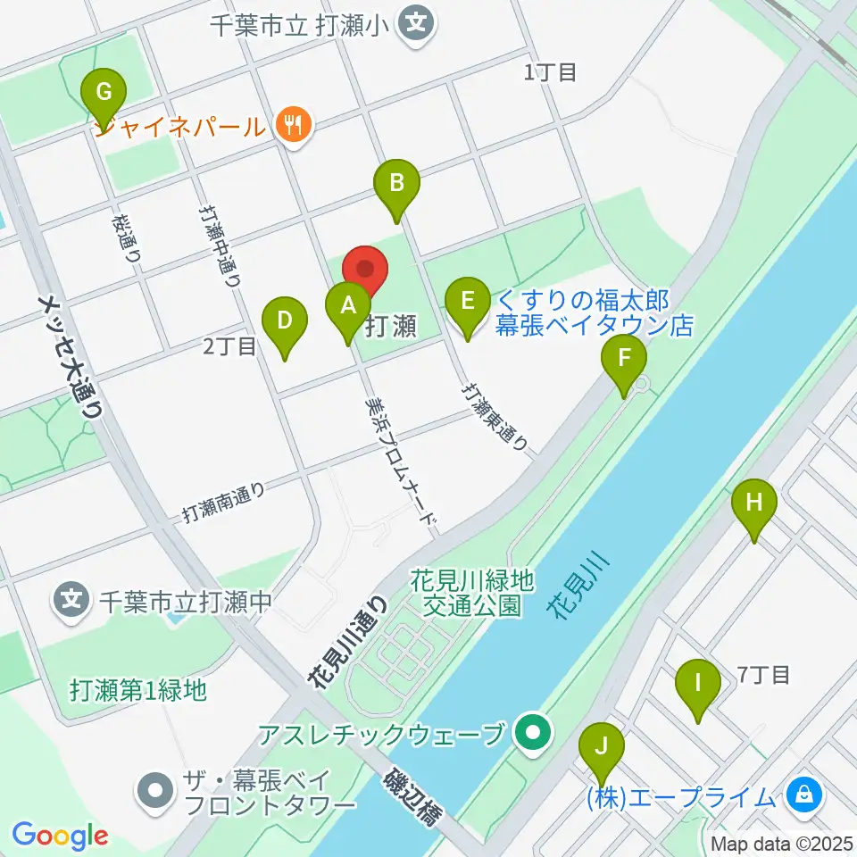 幕張ベイタウン・コア 打瀬公民館周辺の駐車場・コインパーキング一覧地図