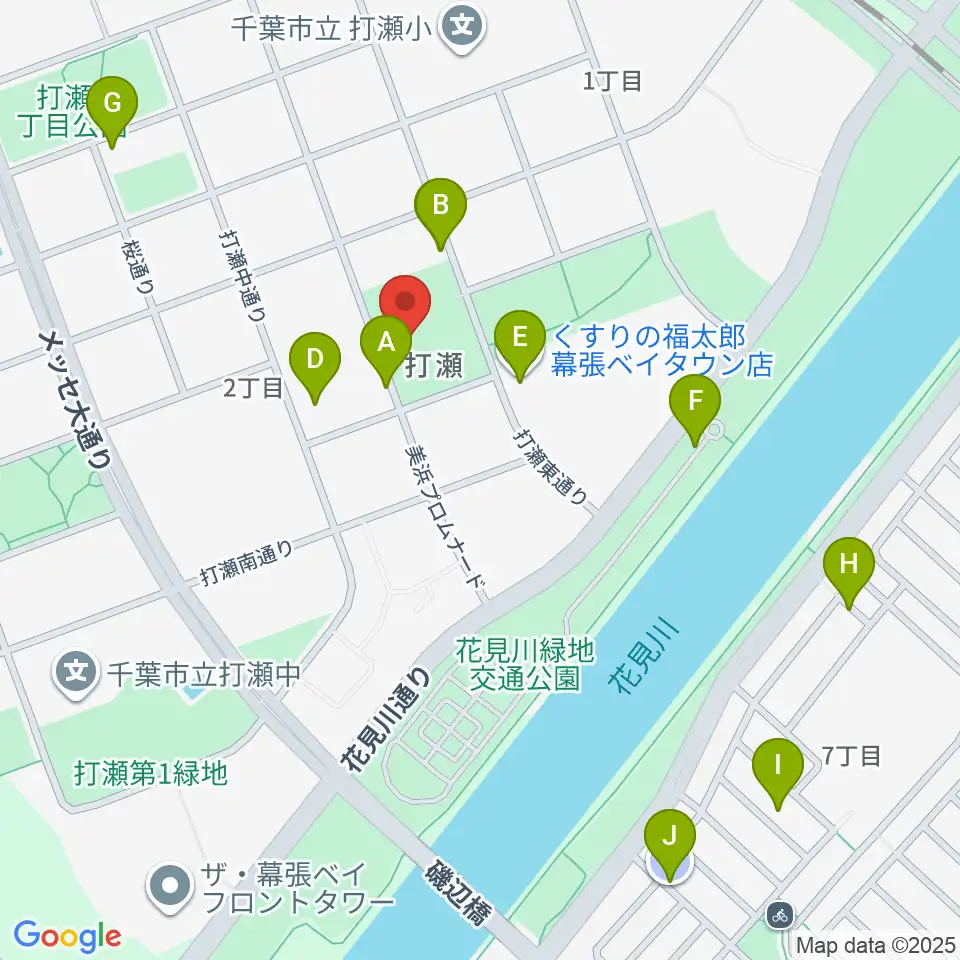 幕張ベイタウン・コア 打瀬公民館周辺の駐車場・コインパーキング一覧地図