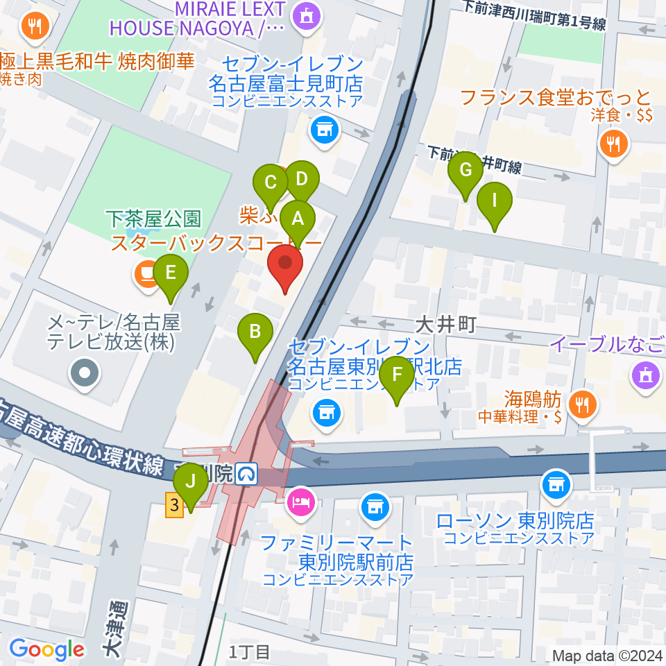 ローズマリーハート周辺の駐車場・コインパーキング一覧地図