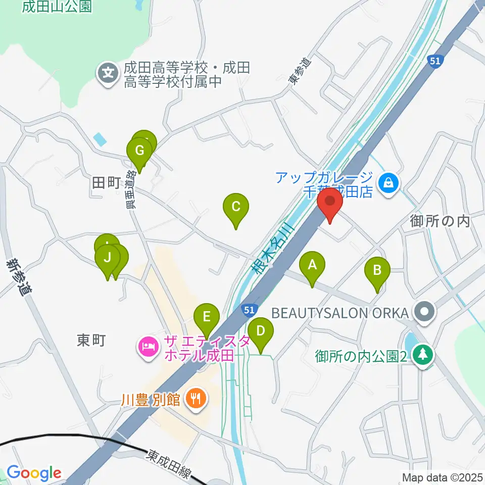 ラジオ成田周辺の駐車場・コインパーキング一覧地図