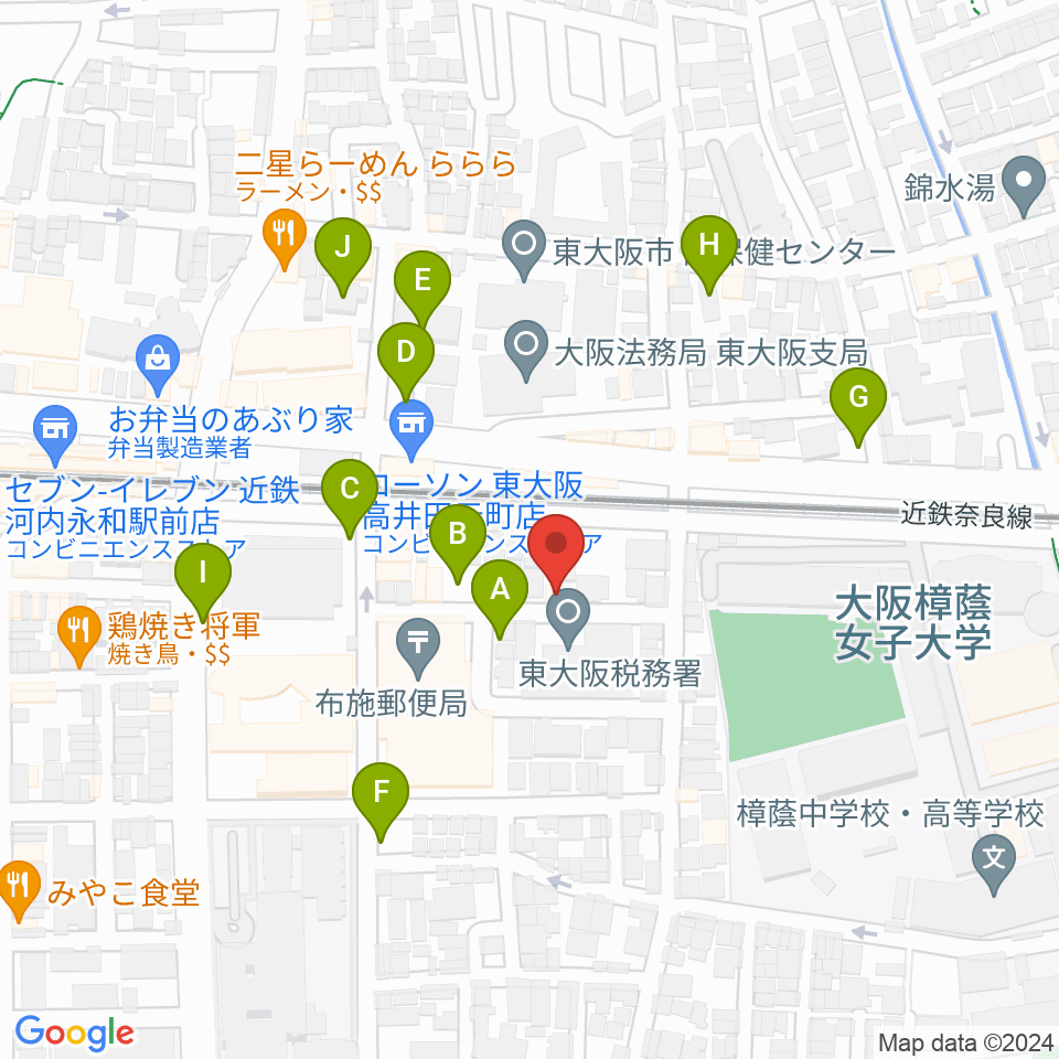 Live Barエレキの店周辺の駐車場・コインパーキング一覧地図