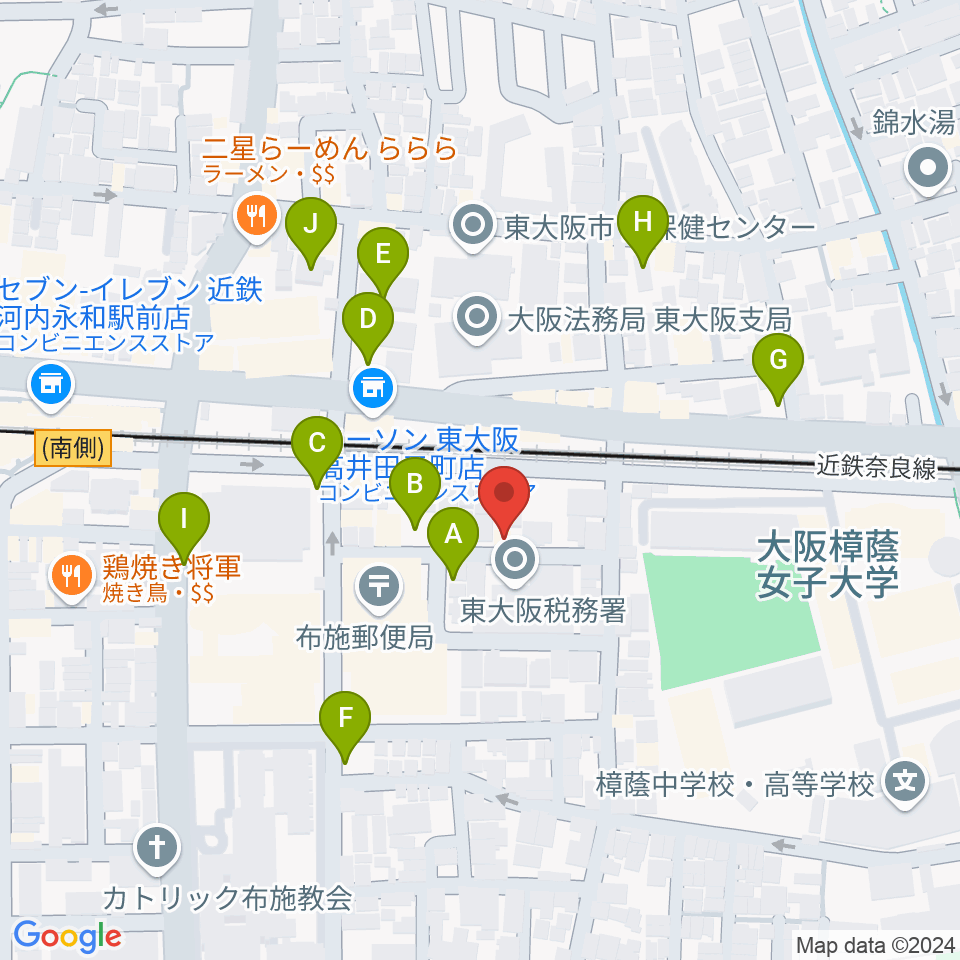 Live Barエレキの店周辺の駐車場・コインパーキング一覧地図