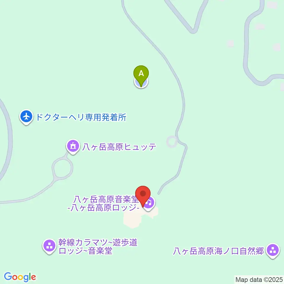 八ヶ岳高原音楽堂周辺の駐車場・コインパーキング一覧地図