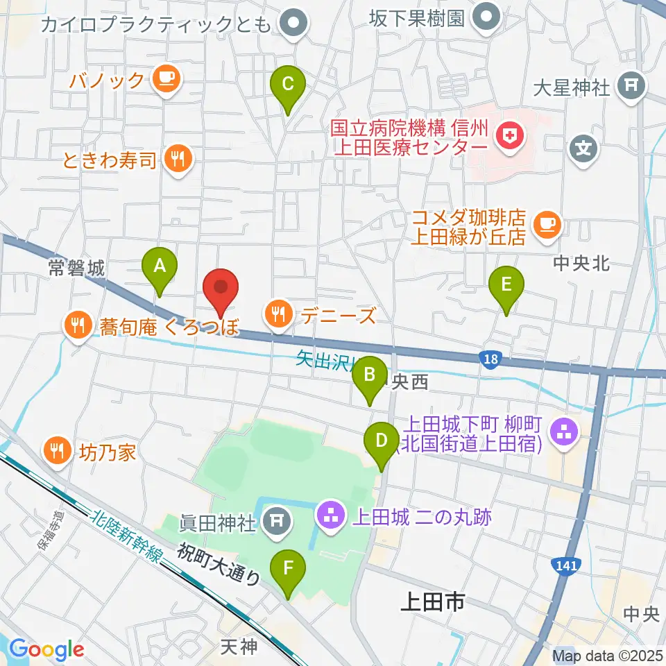 サンピアン 上田店周辺の駐車場・コインパーキング一覧地図