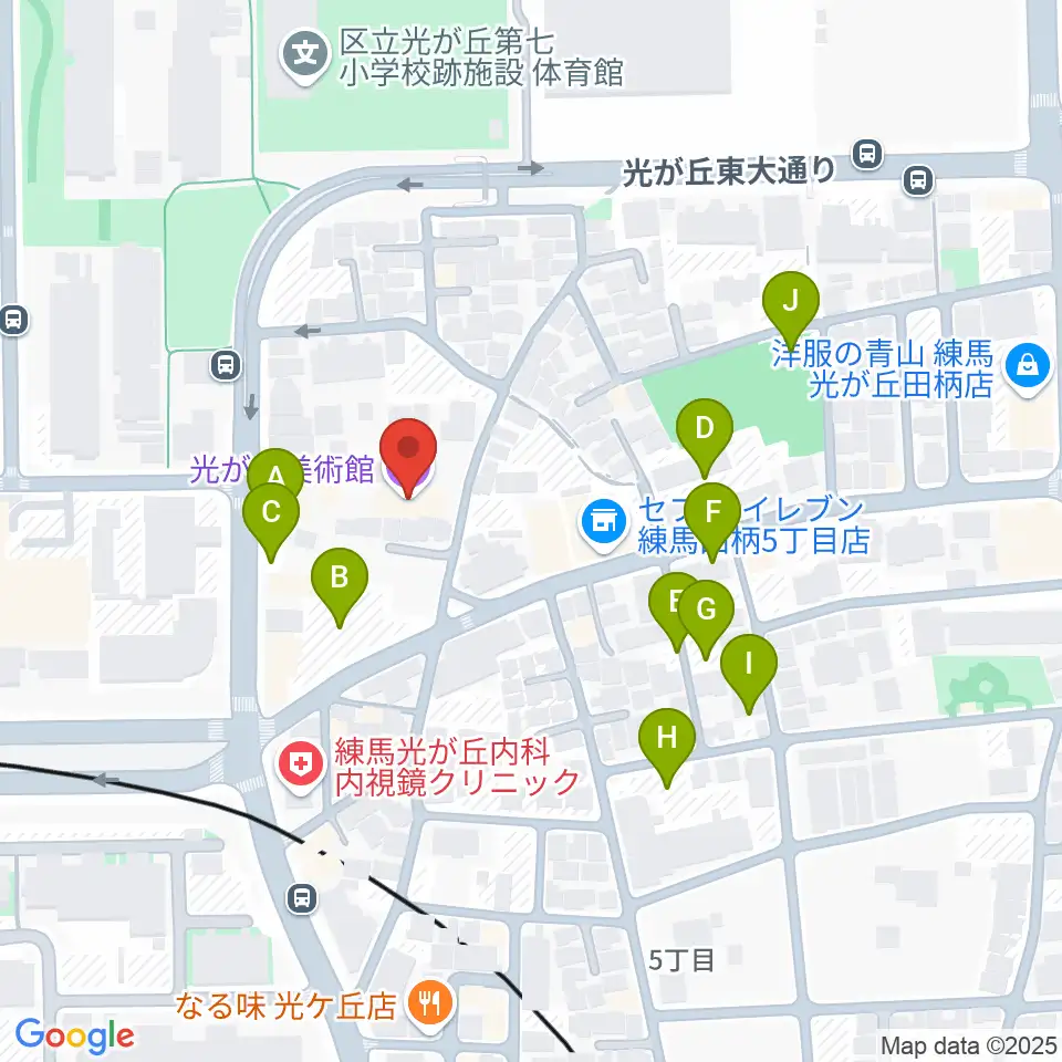 光が丘美術館周辺の駐車場・コインパーキング一覧地図