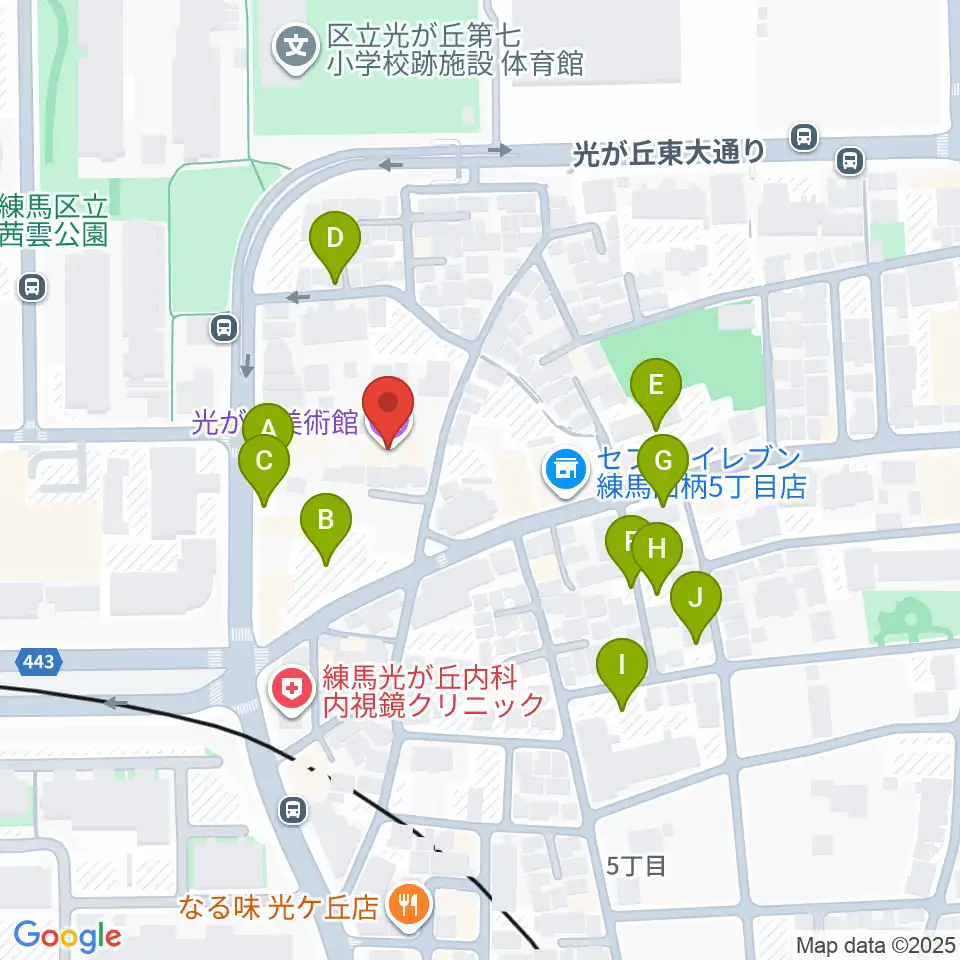 光が丘美術館周辺の駐車場・コインパーキング一覧地図