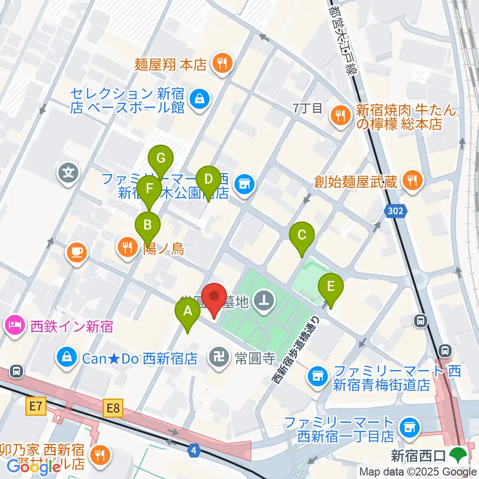 新宿21世紀周辺の駐車場・コインパーキング一覧地図