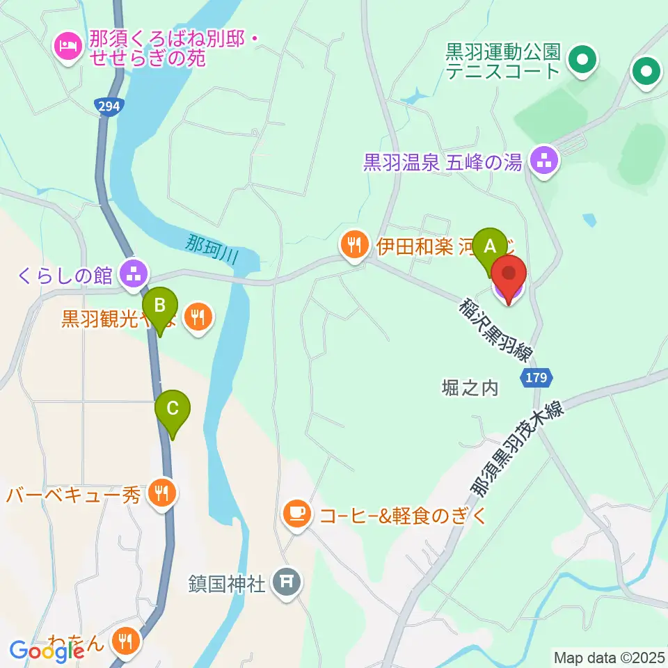 大田原市ピアートホール周辺の駐車場・コインパーキング一覧地図
