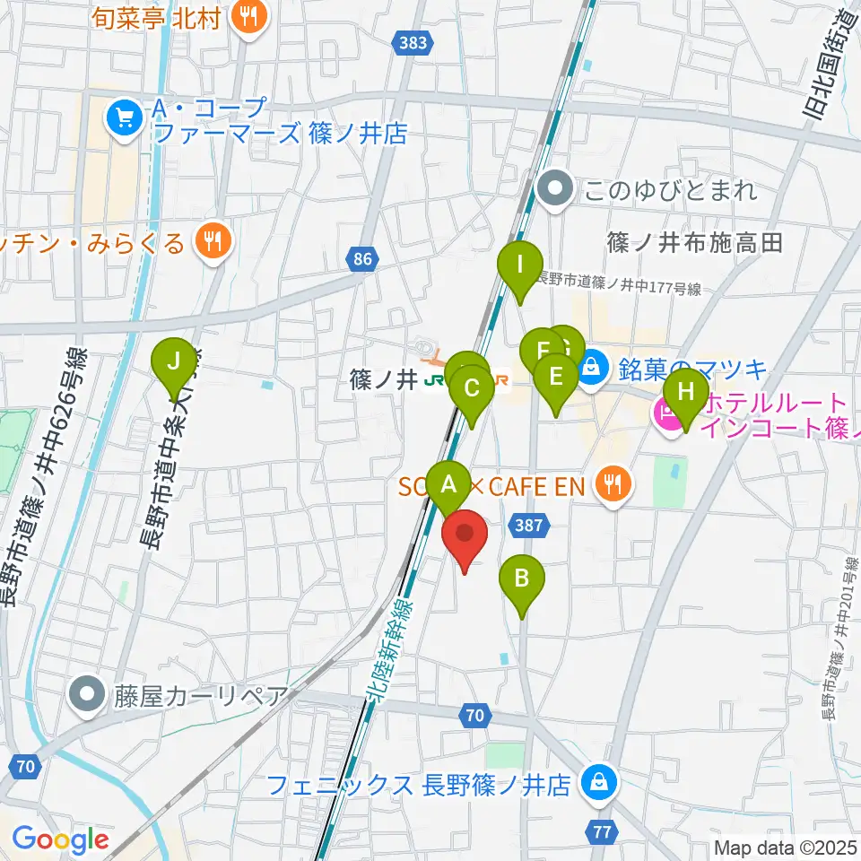 篠ノ井交流センター周辺の駐車場・コインパーキング一覧地図