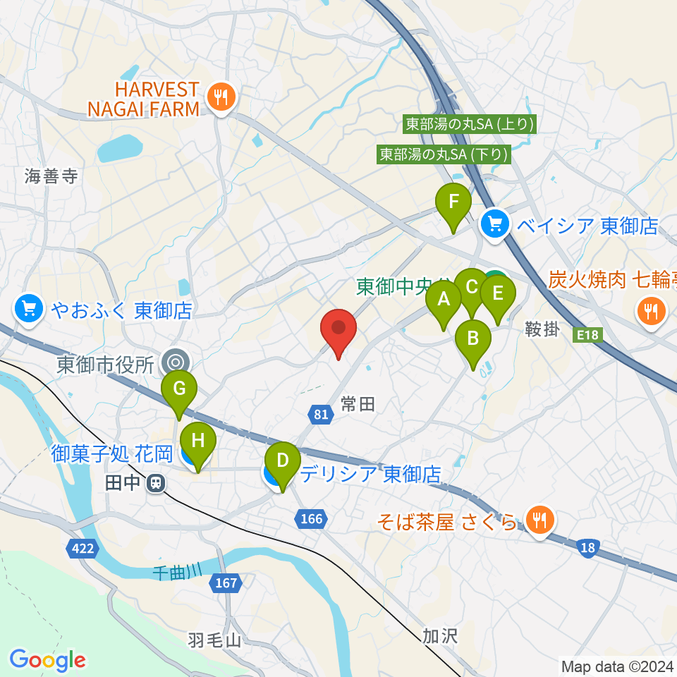 東御市文化会館サンテラスホール周辺の駐車場・コインパーキング一覧地図