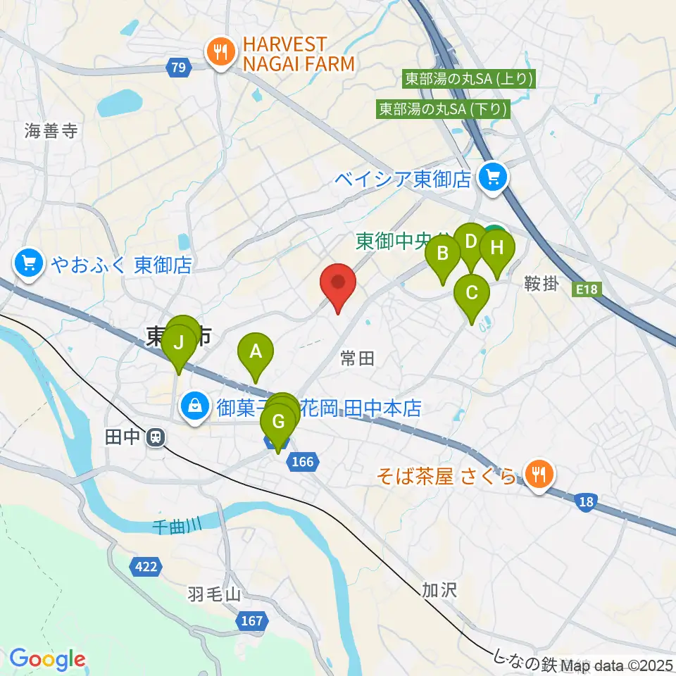 東御市文化会館サンテラスホール周辺の駐車場・コインパーキング一覧地図