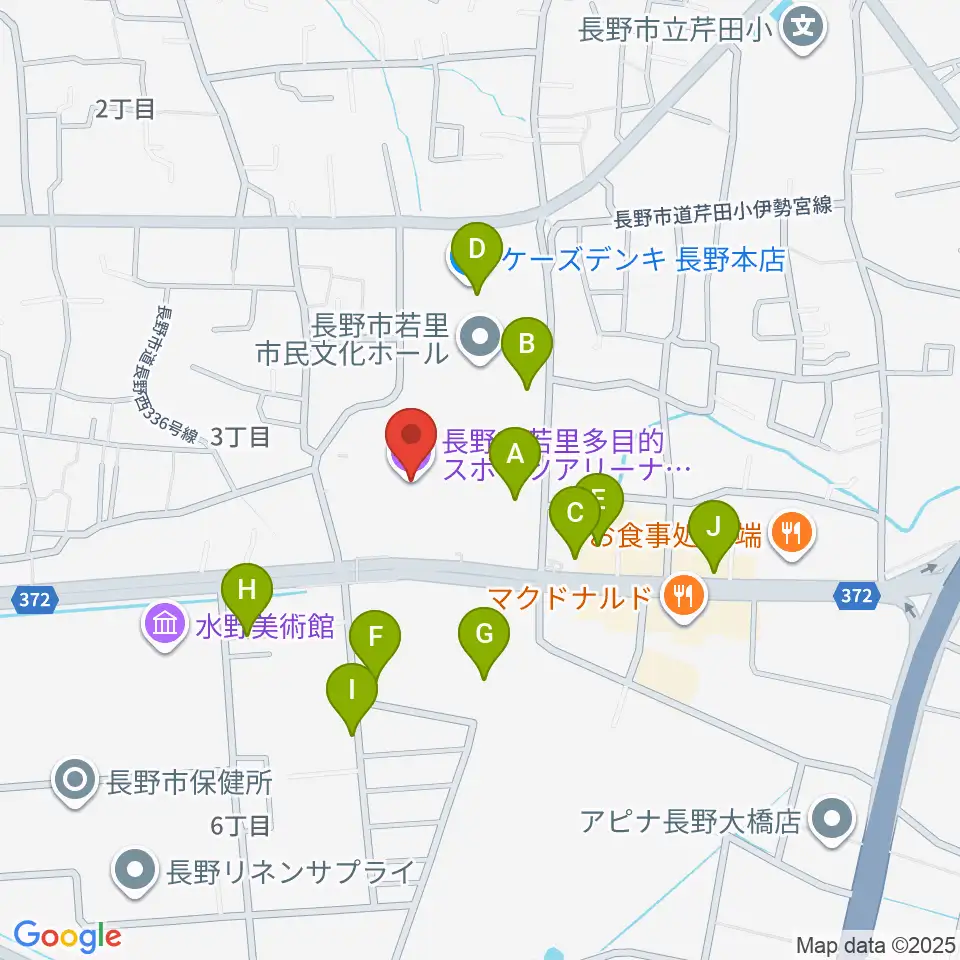 長野ビッグハット周辺の駐車場・コインパーキング一覧地図