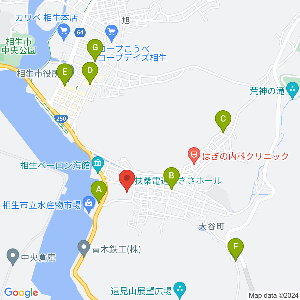 相生市文化会館 扶桑電通なぎさホール周辺の駐車場・コインパーキング一覧地図