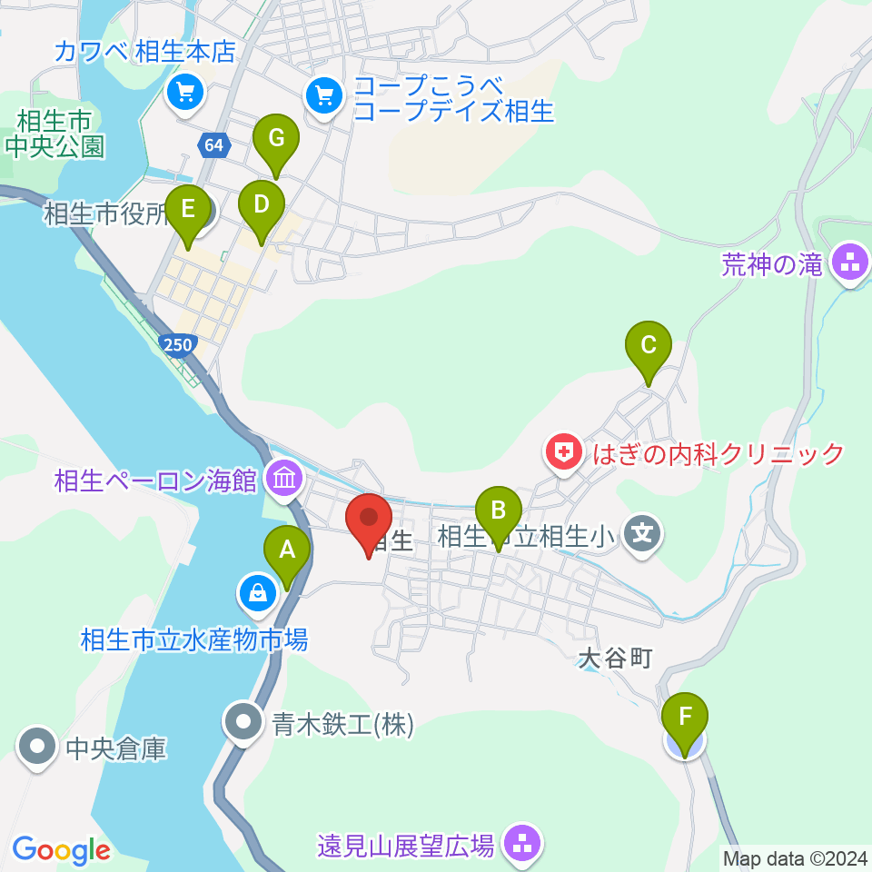 相生市文化会館 扶桑電通なぎさホール周辺の駐車場・コインパーキング一覧地図