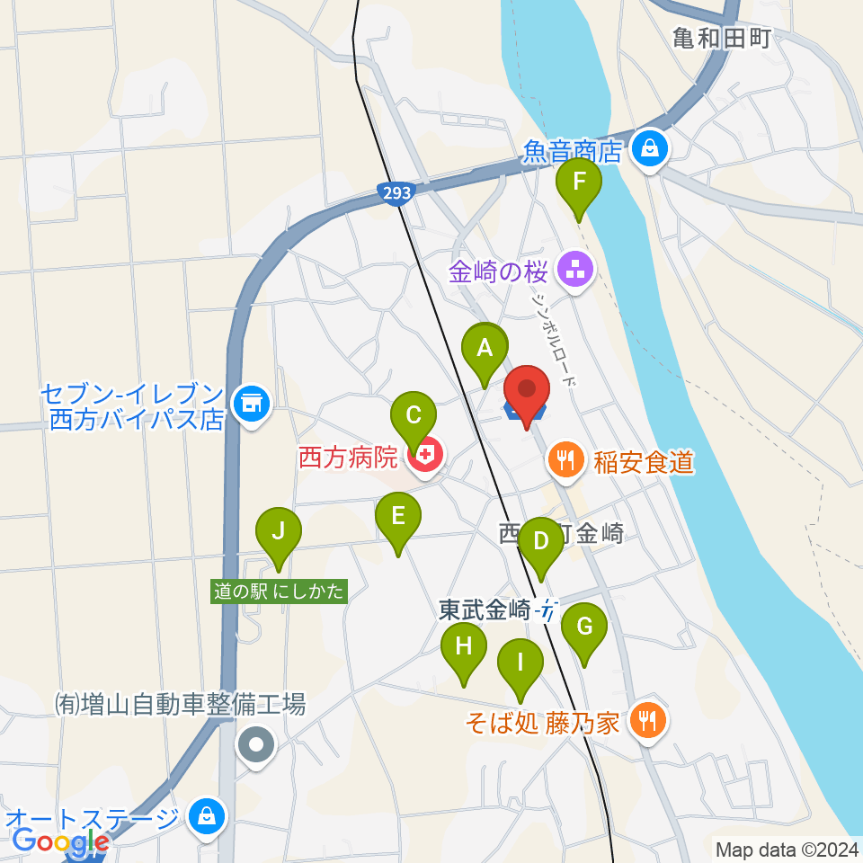 西方音楽館周辺の駐車場・コインパーキング一覧地図