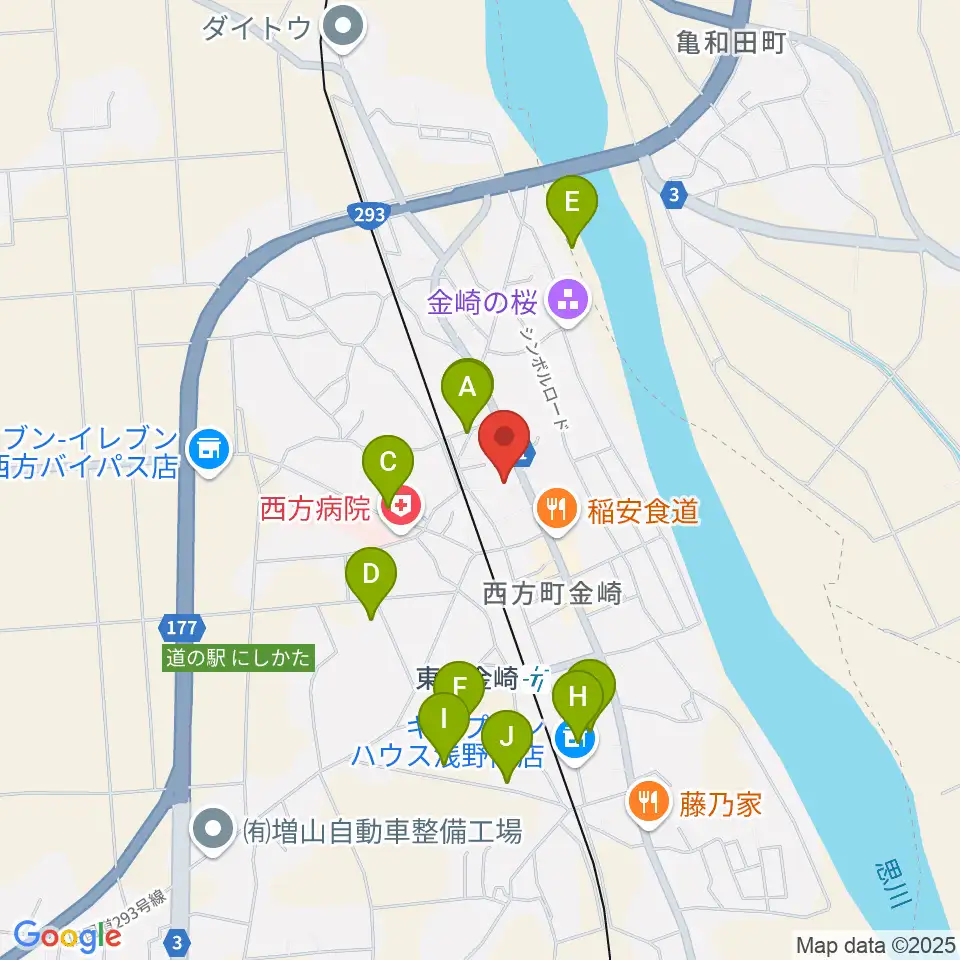 西方音楽館周辺の駐車場・コインパーキング一覧地図