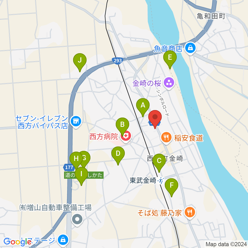 西方音楽院周辺の駐車場・コインパーキング一覧地図