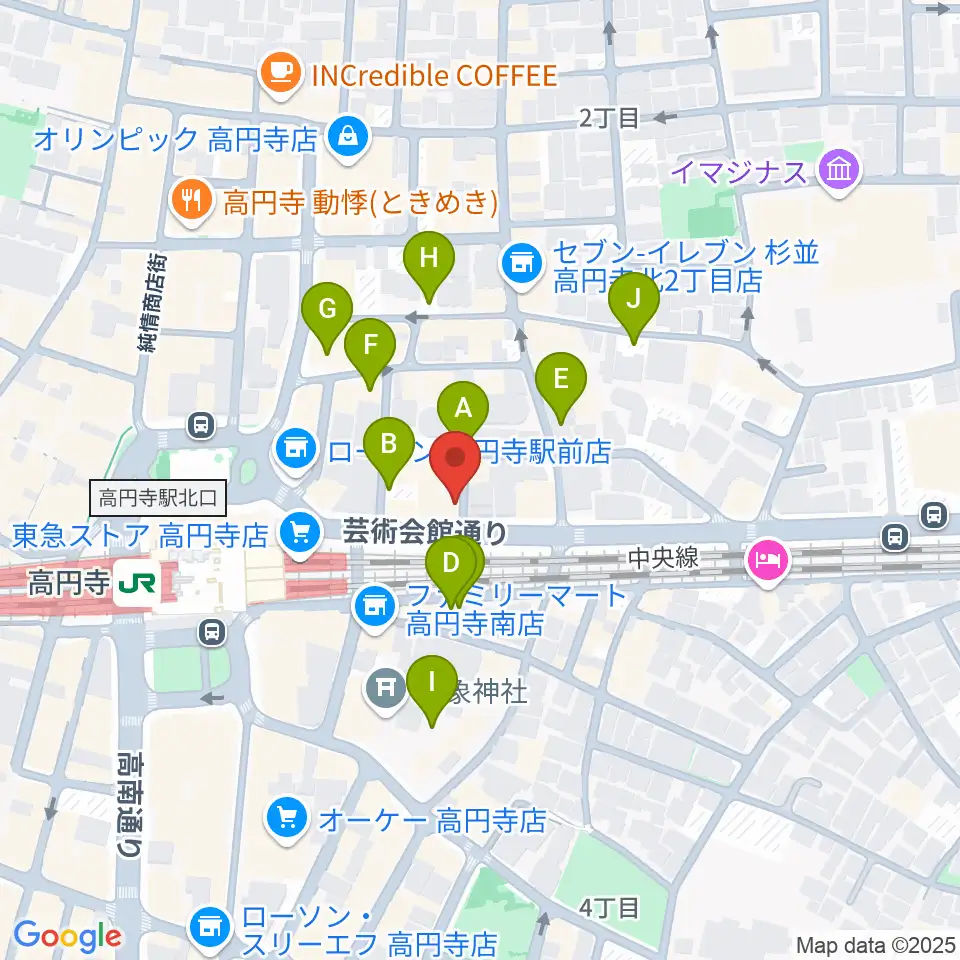 JIROKICHI周辺の駐車場・コインパーキング一覧地図