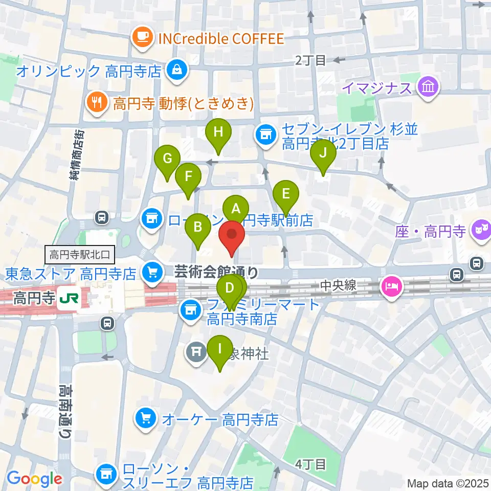 JIROKICHI周辺の駐車場・コインパーキング一覧地図