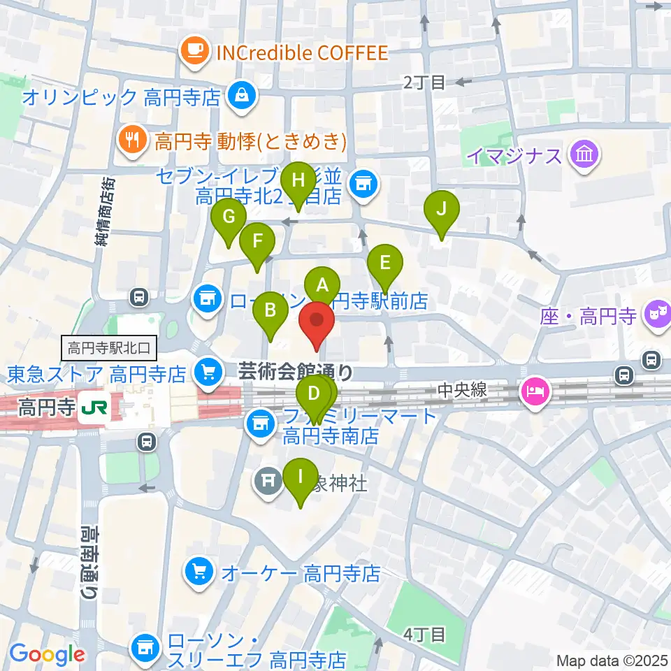 JIROKICHI周辺の駐車場・コインパーキング一覧地図