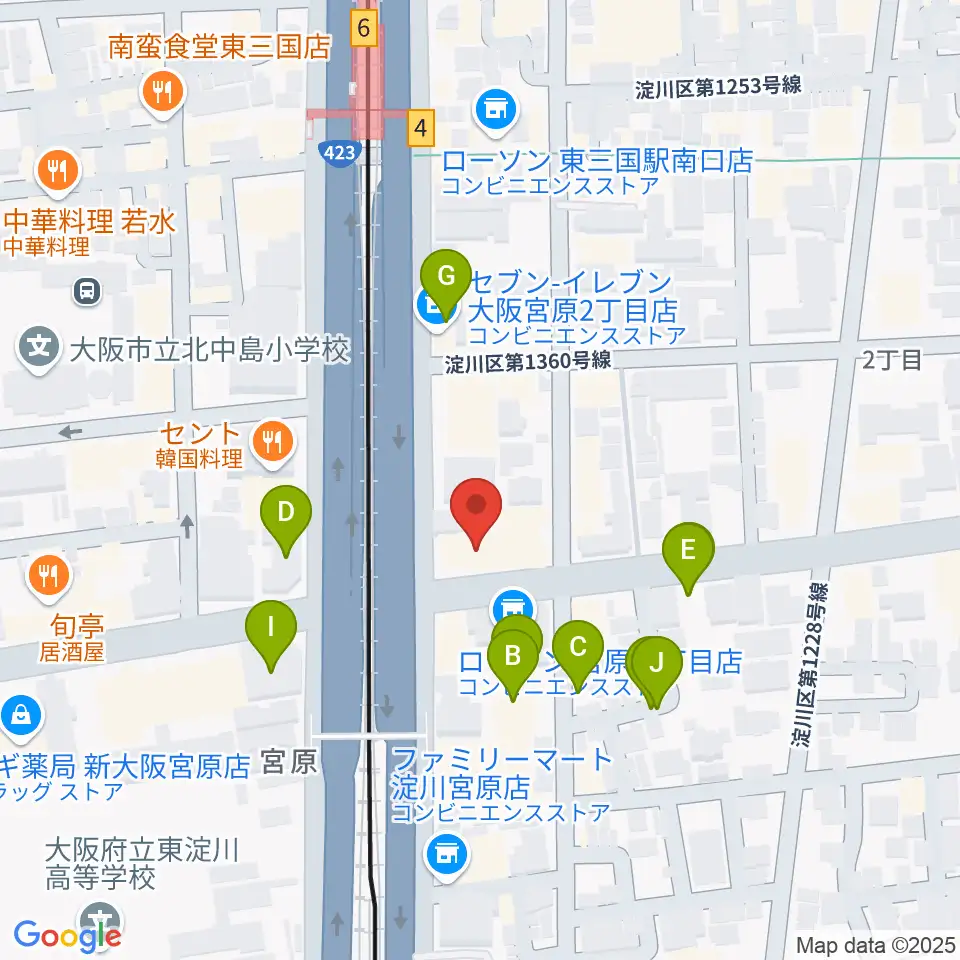 ビーテックジャパン大阪スタジオ周辺の駐車場・コインパーキング一覧地図