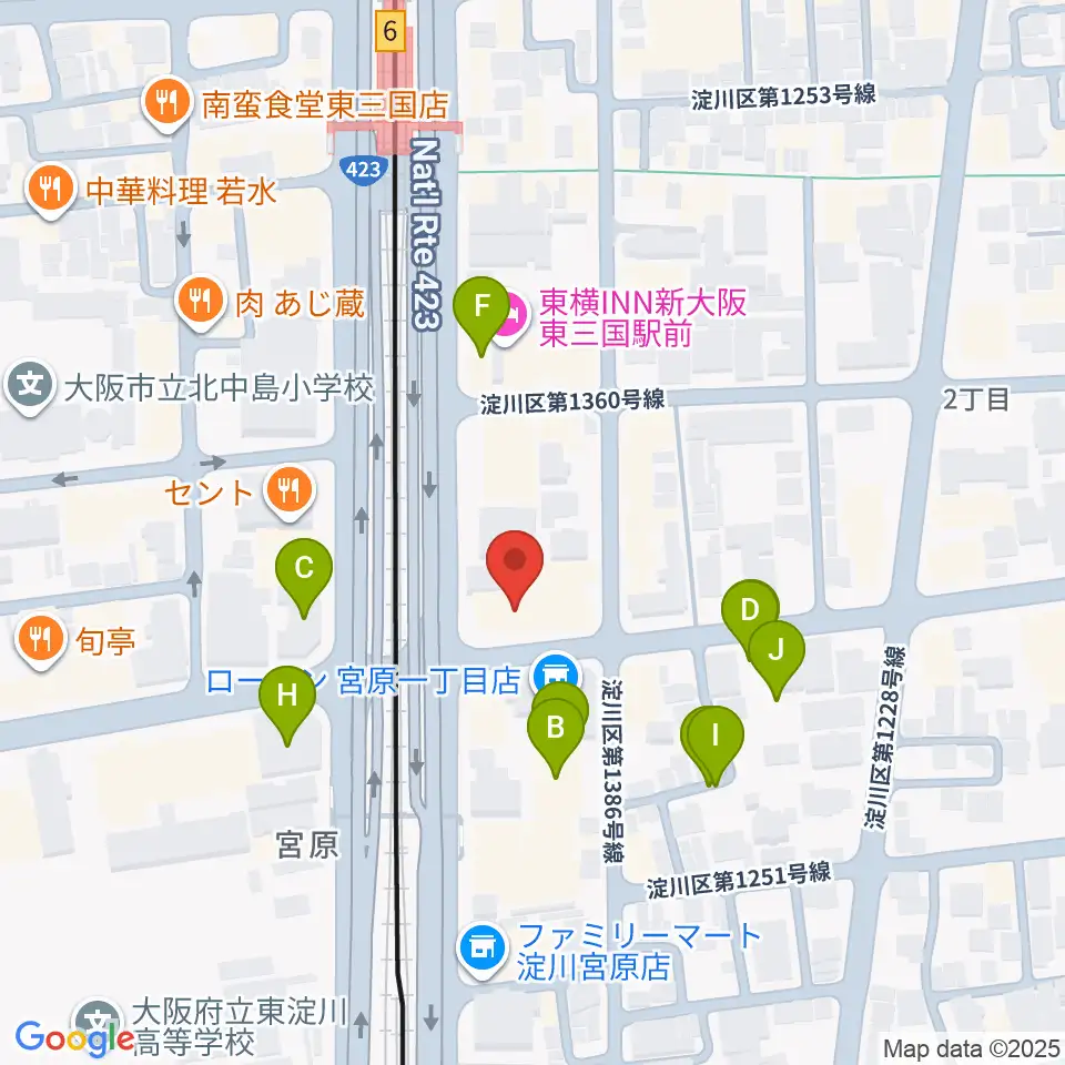 ビーテックジャパン大阪スタジオ周辺の駐車場・コインパーキング一覧地図