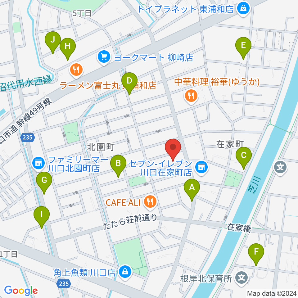 マスカット音楽教室周辺の駐車場・コインパーキング一覧地図