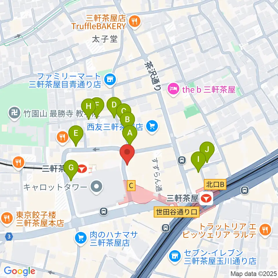 サロン・テッセラ周辺の駐車場・コインパーキング一覧地図