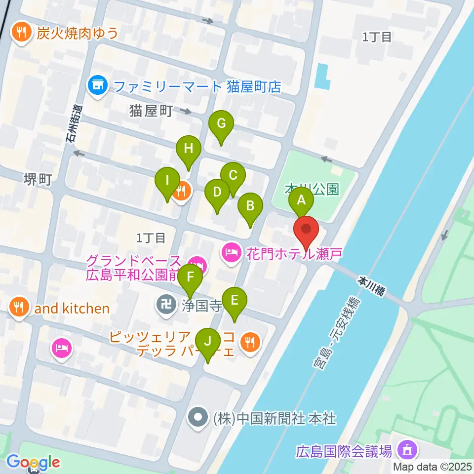 Guitar Top周辺の駐車場・コインパーキング一覧地図