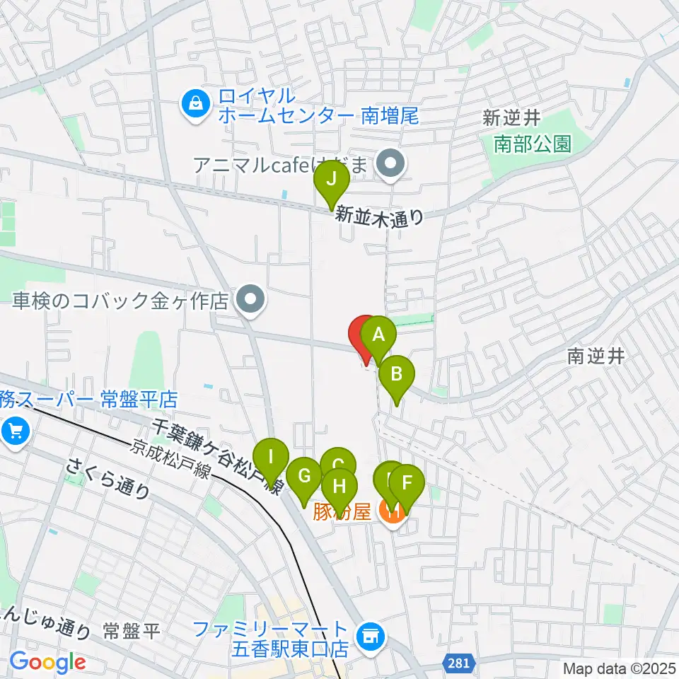 フリュ-ゲル・ザール周辺の駐車場・コインパーキング一覧地図