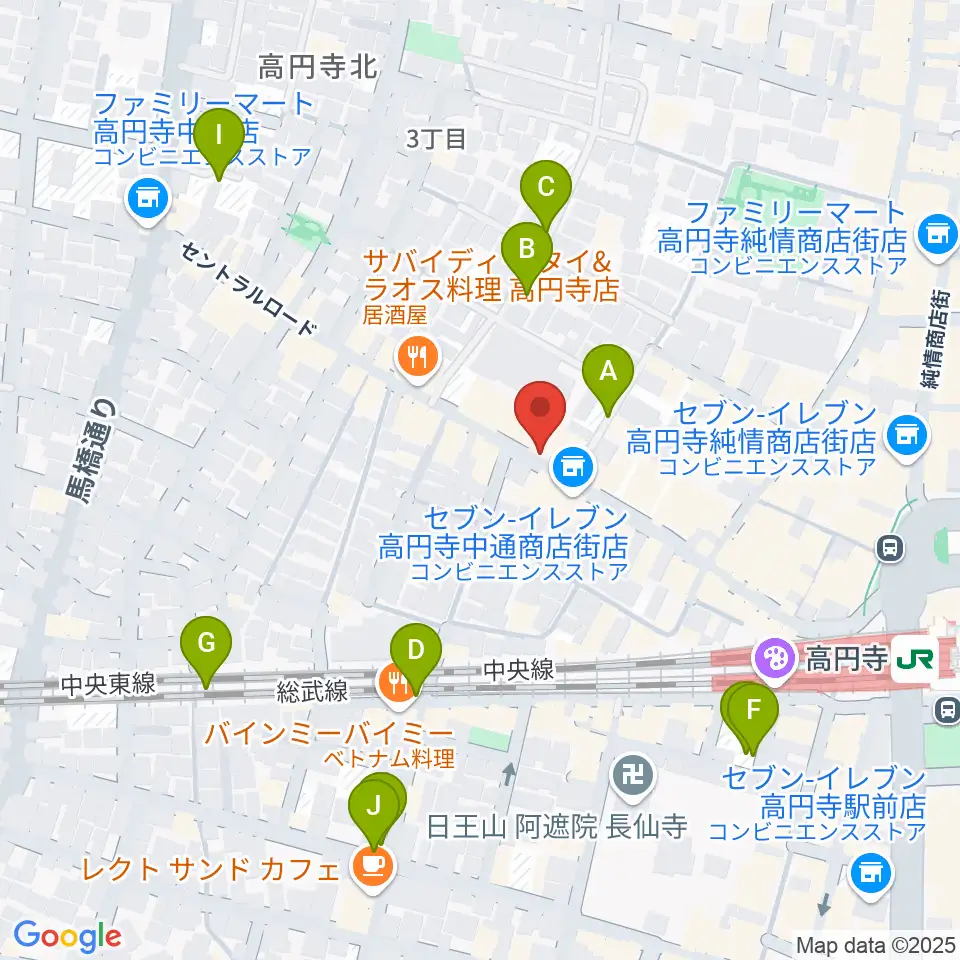 高円寺ShowBoat周辺の駐車場・コインパーキング一覧地図