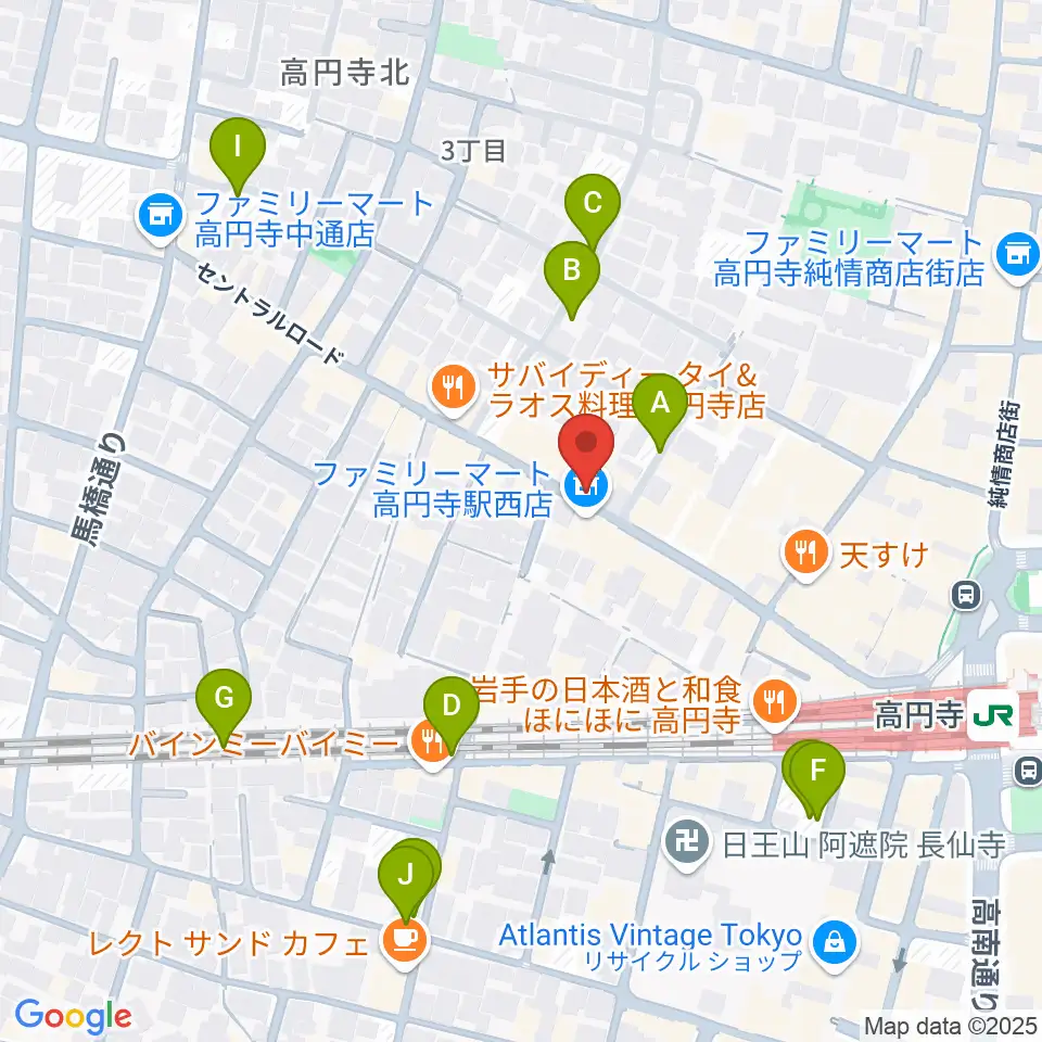 高円寺ShowBoat周辺の駐車場・コインパーキング一覧地図