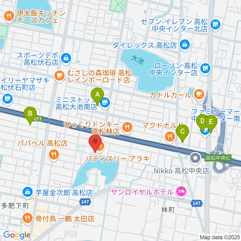 KUSAKA音楽教室周辺の駐車場・コインパーキング一覧地図