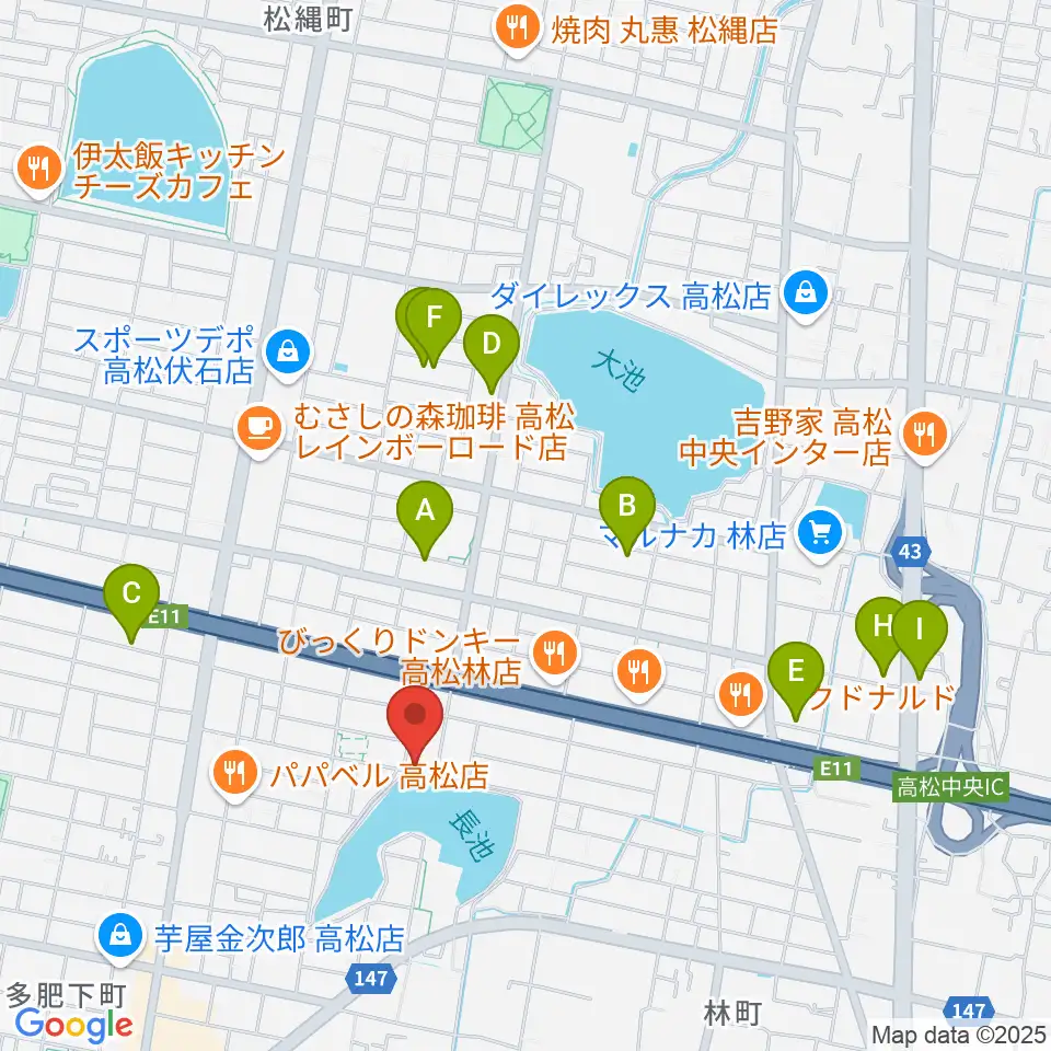 KUSAKA音楽教室周辺の駐車場・コインパーキング一覧地図