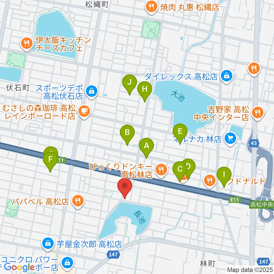 KUSAKA音楽教室周辺の駐車場・コインパーキング一覧地図