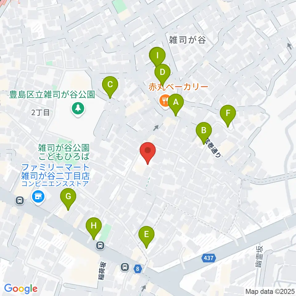 雑司が谷音楽堂周辺の駐車場・コインパーキング一覧地図