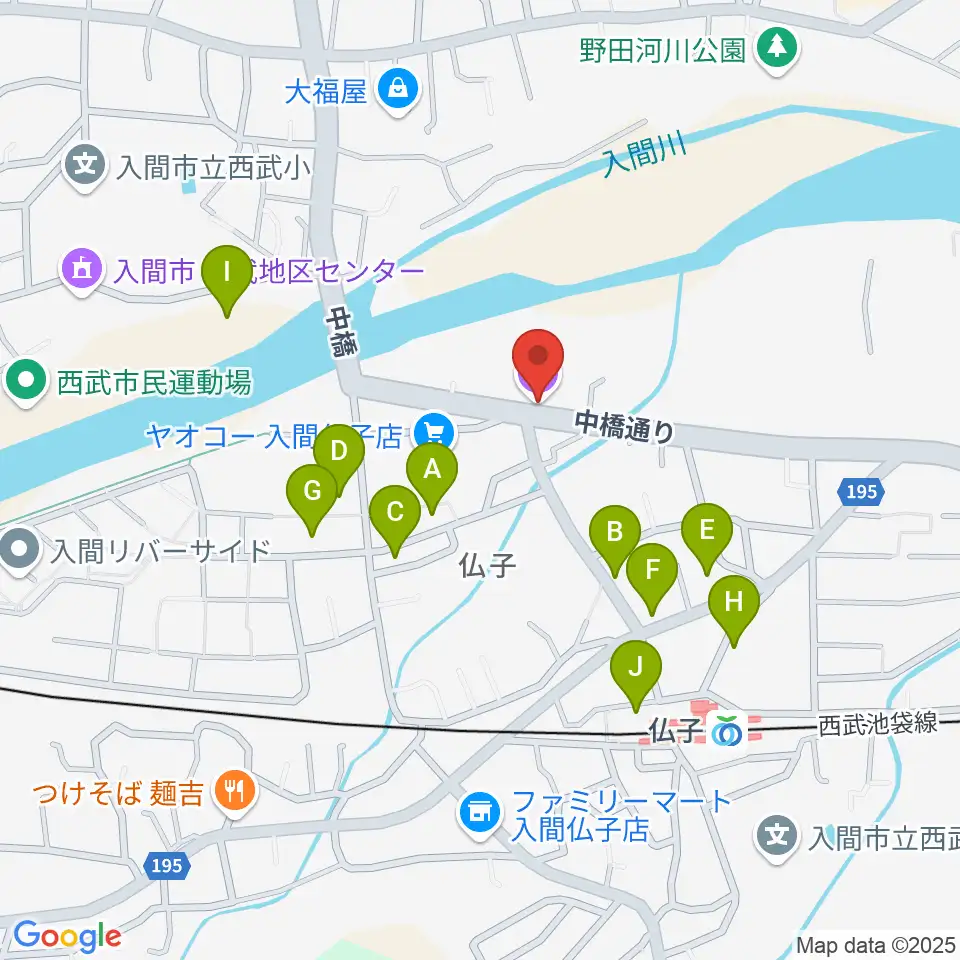 入間市文化創造アトリエ アミーゴ周辺の駐車場・コインパーキング一覧地図