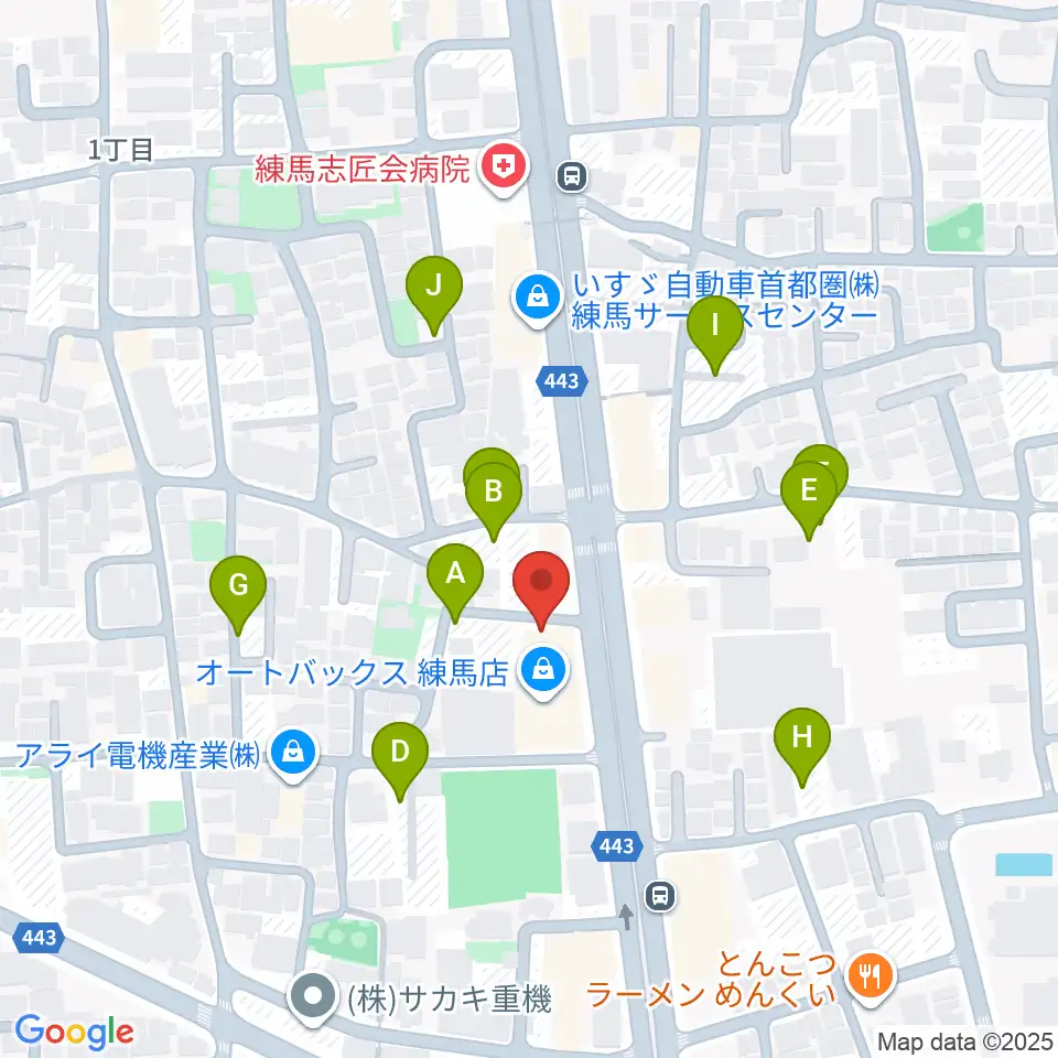 日本ピアノギャラリー ドルチェホール周辺の駐車場・コインパーキング一覧地図