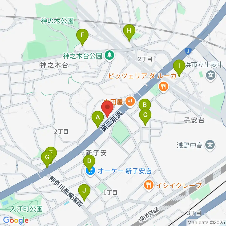 日本ピアノギャラリー横浜店周辺の駐車場・コインパーキング一覧地図