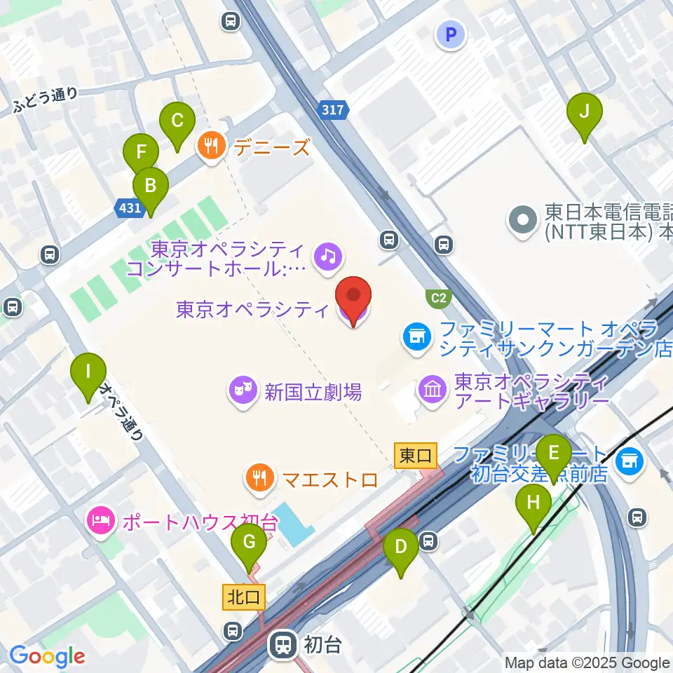 NTT ICC周辺の駐車場・コインパーキング一覧地図