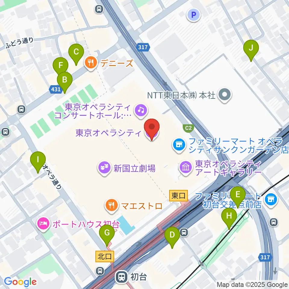 NTT ICC周辺の駐車場・コインパーキング一覧地図