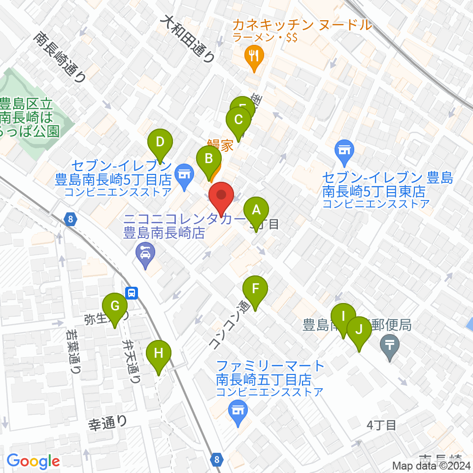 一音会 ひびきホール周辺の駐車場・コインパーキング一覧地図