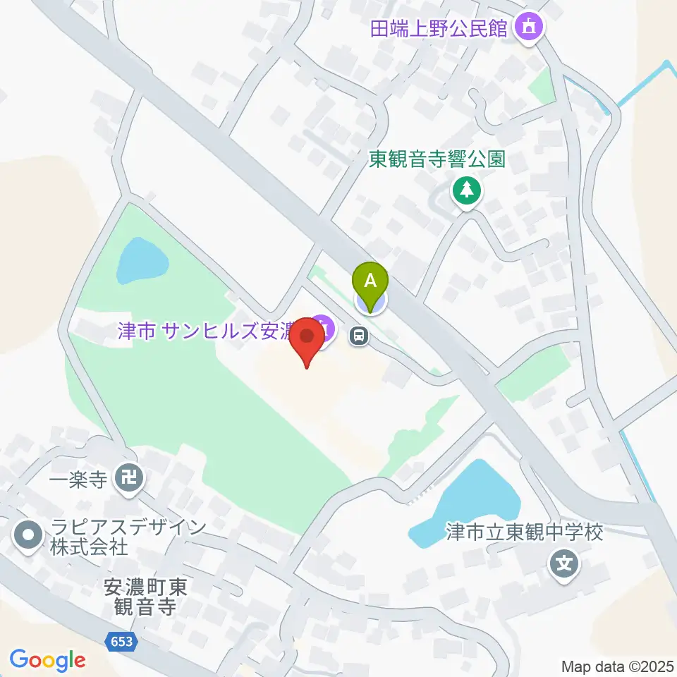 サンヒルズ安濃 ハーモニーホール周辺の駐車場・コインパーキング一覧地図