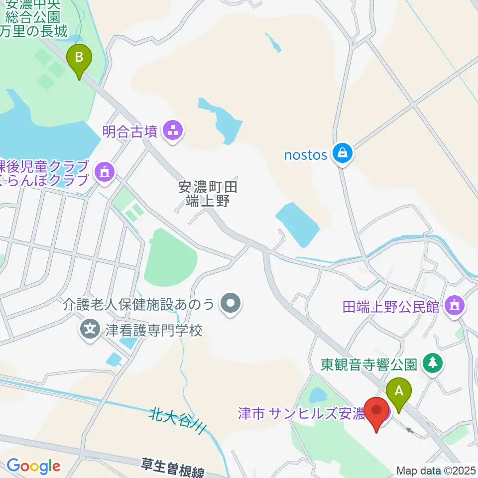 サンヒルズ安濃周辺の駐車場・コインパーキング一覧地図