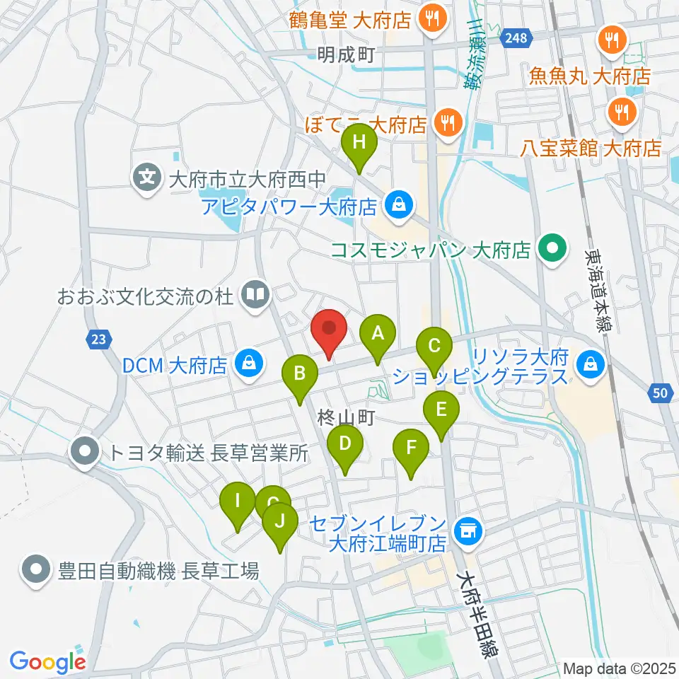 ミュージックガーデン大府周辺の駐車場・コインパーキング一覧地図