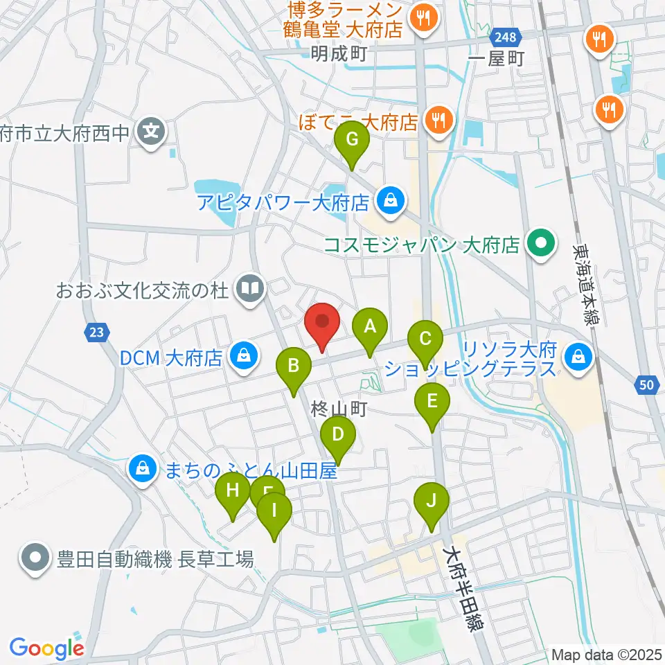 ミュージックガーデン大府周辺の駐車場・コインパーキング一覧地図